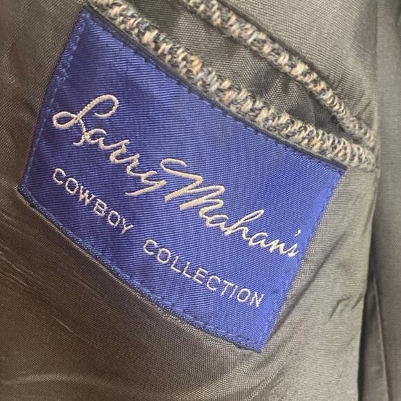 Larry Mahan’s Cowboy Collection Sport Coat Blazer 40R Mens Gray Tweed Ranch - Picture 3 of 12